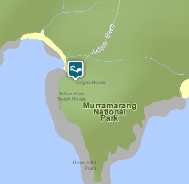 Map of Judges House in Murramarang National Park